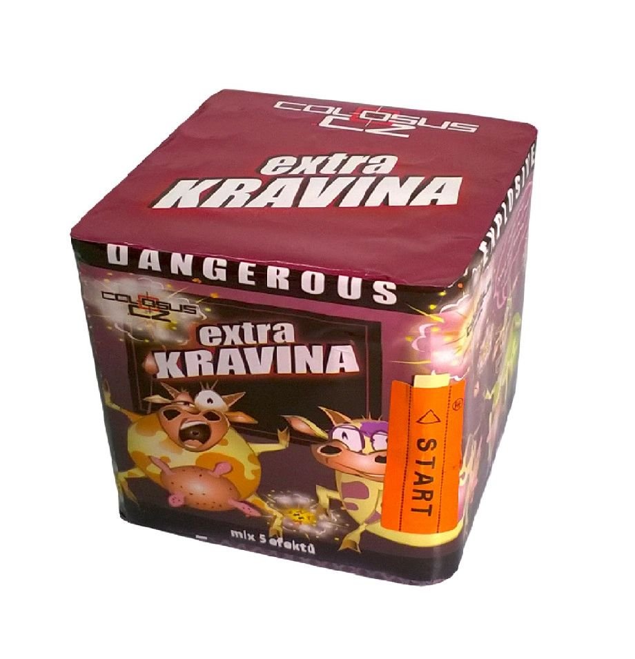 Kompaktní ohňostroj EXTRA KRAVINA 25 ran 20mm
