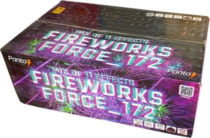 Sestavený ohňostroj FIREWORKS FORCE 172 ran 30/50mm